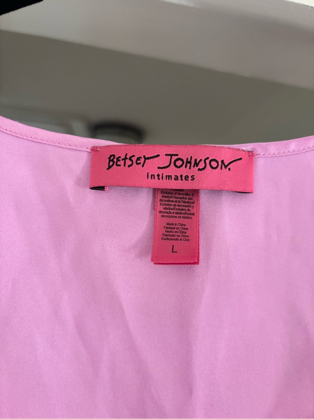 Betsey Johnson Camisole Large Lilac Satin Intimates - Picture 2 of 4